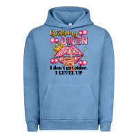 Pigment Pebble Blue birthday queen i dont get older i level up Urban Hoodie - Artiststas