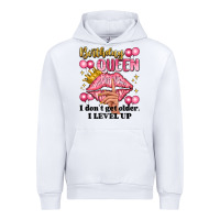 White birthday queen i dont get older i level up Urban Hoodie - Artiststas