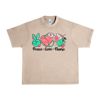French Oak peace love nurse Urban Heavy Tee - texasbilliewilder