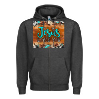 Charcoal Heather jesus loves you Zipper Hoodie - JahusDesignShop