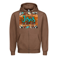 Chestnut jesus loves you Zipper Hoodie - JahusDesignShop
