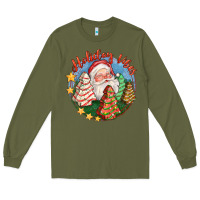 Army Green holiday vibes Long Sleeve Tee - FaDigitalArtStudio