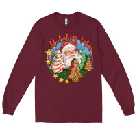 Burgundy holiday vibes Long Sleeve Tee - FaDigitalArtStudio
