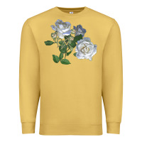 Antique Gold white dawn rose Premium Sweatshirt - LillyAllenDesigns