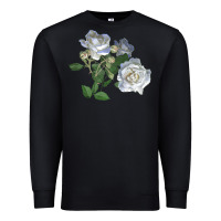 Black white dawn rose Premium Sweatshirt - LillyAllenDesigns