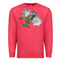 Cardinal white dawn rose Premium Sweatshirt - LillyAllenDesigns
