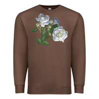 Chestnut white dawn rose Premium Sweatshirt - LillyAllenDesigns