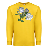 Lemon white dawn rose Premium Sweatshirt - LillyAllenDesigns