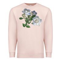 Pale Pink white dawn rose Premium Sweatshirt - LillyAllenDesigns