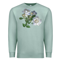 Seafoam white dawn rose Premium Sweatshirt - LillyAllenDesigns