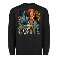 Black Just a girl who loves coffee Heavyweight Sweatshirt - RanaPortraitStore