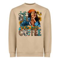 Mushroom Just a girl who loves coffee Heavyweight Sweatshirt - RanaPortraitStore