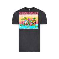 Vintage Black beach summer coffee cups Vintage Tee - Zillion Design Studio