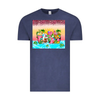 Vintage Denim beach summer coffee cups Vintage Tee - Zillion Design Studio