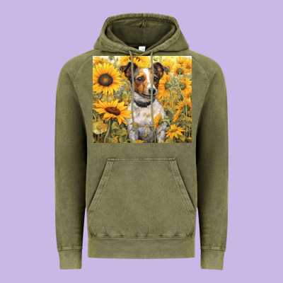 Jack Russel Terrier Vintage Hoodie Designed By Unal Design