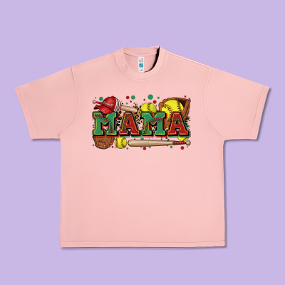 Mama Softball Urban Heavy Tee Designed By Zillion Design Studio