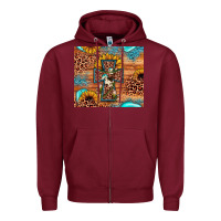 Burgundy leopard cross sunflower Zipper Hoodie - JahusDesignShop