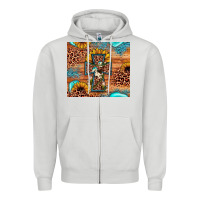 Dove Grey leopard cross sunflower Zipper Hoodie - JahusDesignShop