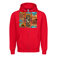 Red leopard cross sunflower Zipper Hoodie - JahusDesignShop