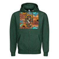Sports Green leopard cross sunflower Zipper Hoodie - JahusDesignShop
