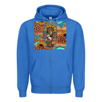 True Royal leopard cross sunflower Zipper Hoodie - JahusDesignShop