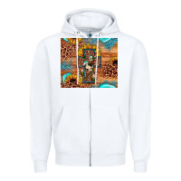 White leopard cross sunflower Zipper Hoodie - JahusDesignShop