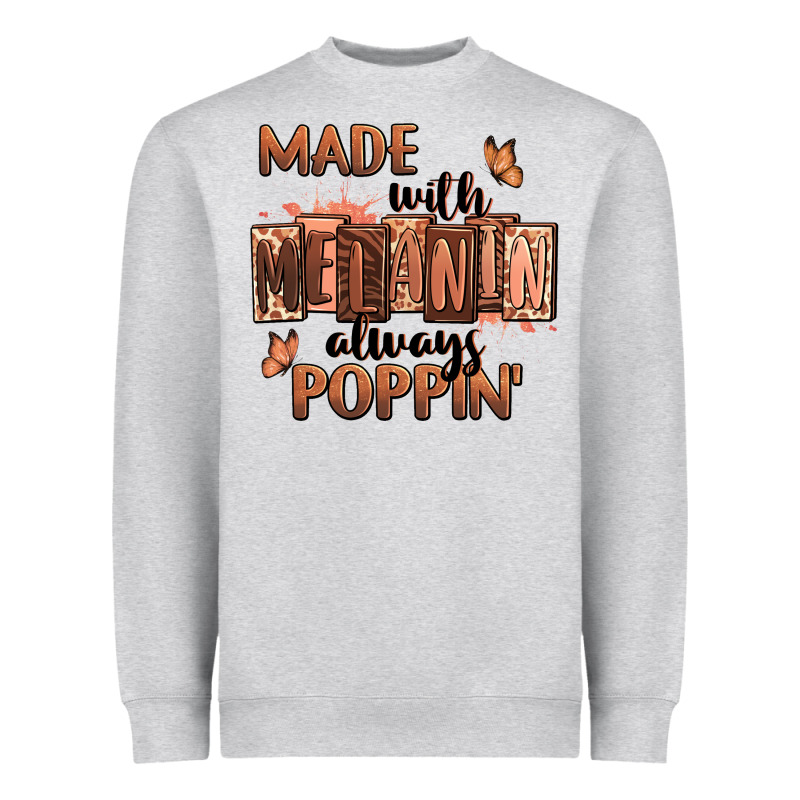 Made With Melanin Always Poppin' Heavyweight Sweatshirt by RanaPortraitStore | Teevron
