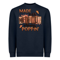 Navy Made with melanin always poppin' Heavyweight Sweatshirt - RanaPortraitStore
