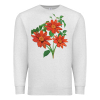 Oatmeal Heather tithonia fiesta del sol sunflower Premium Sweatshirt - LillyAllenDesigns