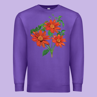 Tithonia Fiesta Del Sol Sunflower Premium Sweatshirt Designed By Lillyallendesigns