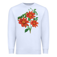 White tithonia fiesta del sol sunflower Premium Sweatshirt - LillyAllenDesigns