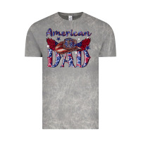 Cloud Rock American dad with cowboy Vintage Tee - texasbilliewilder