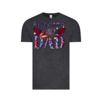 Vintage Black American dad with cowboy Vintage Tee - texasbilliewilder