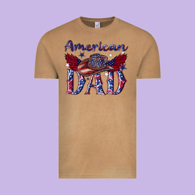Vintage Tee American dad with cowboy