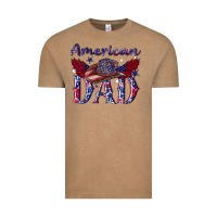 Vintage Coffee American dad with cowboy Vintage Tee - texasbilliewilder