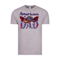 Vintage Zinc American dad with cowboy Vintage Tee - texasbilliewilder
