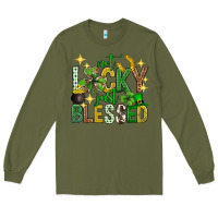 Army Green Not lucky just blessed st. patricks day Long Sleeve Tee - Neo Western