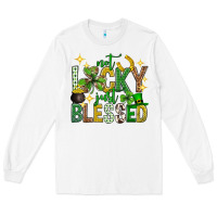 White Not lucky just blessed st. patricks day Long Sleeve Tee - Neo Western
