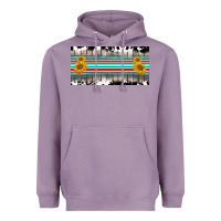 Lavender western cowhide serape sunflower mama license plate Heavyweight Hoodie - BarkalooDesign