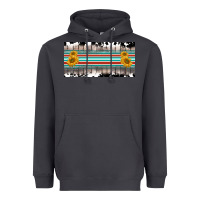 Smoke western cowhide serape sunflower mama license plate Heavyweight Hoodie - BarkalooDesign