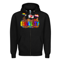 Black equality pride flags Zipper Hoodie - AdoDesignShop