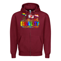 Burgundy equality pride flags Zipper Hoodie - AdoDesignShop