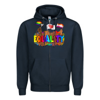 Navy equality pride flags Zipper Hoodie - AdoDesignShop