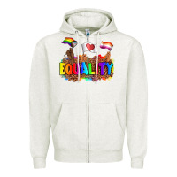 Oatmeal Heather equality pride flags Zipper Hoodie - AdoDesignShop