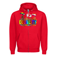 Red equality pride flags Zipper Hoodie - AdoDesignShop