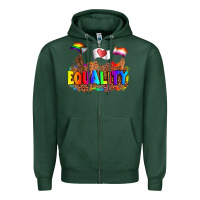 Sports Green equality pride flags Zipper Hoodie - AdoDesignShop