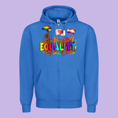 Equality Pride Flags Zipper Hoodie Designed By Adodesignshop