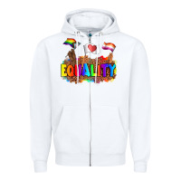 White equality pride flags Zipper Hoodie - AdoDesignShop