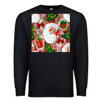 Black Christmas Santa Claus and gift box Premium Sweatshirt - NancyCooperArtShop