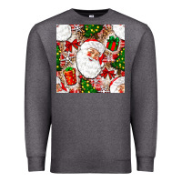 Charcoal Heather Christmas Santa Claus and gift box Premium Sweatshirt - NancyCooperArtShop